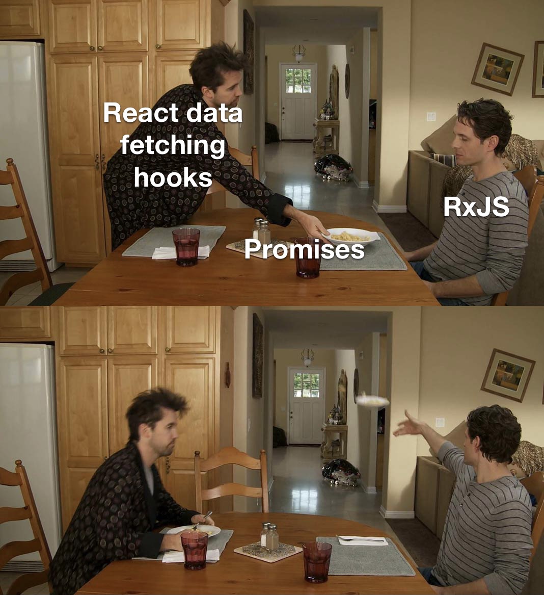 React data fetching meme with RxJS
